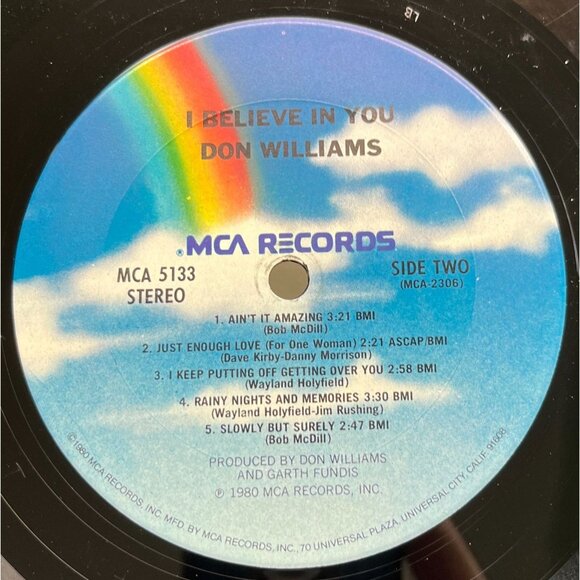 Don Williams I Believe in You Country Vinyl LP 1980 MCA Records 5133 Shrink VG+ - Picture 3 of 6